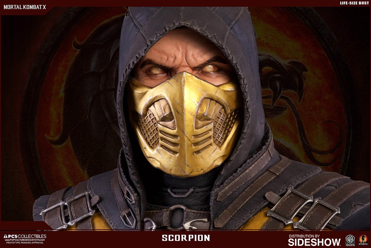 Mortal Kombat Scorpion Life-Size Bust - Prototype Shown View 4