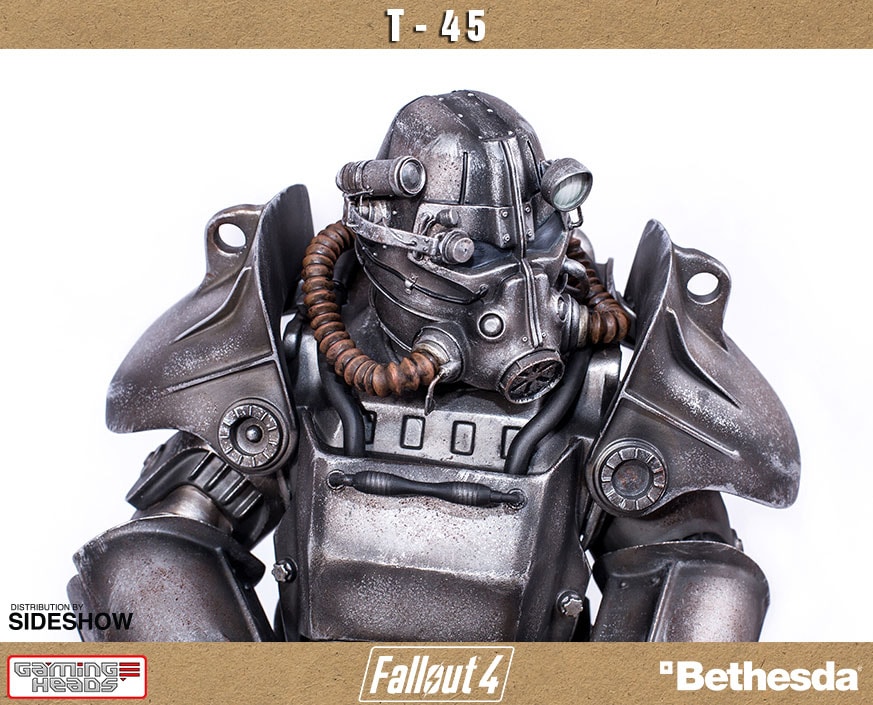Fallout 4 T-45 Power Armor Statues - Prototype Shown View 2