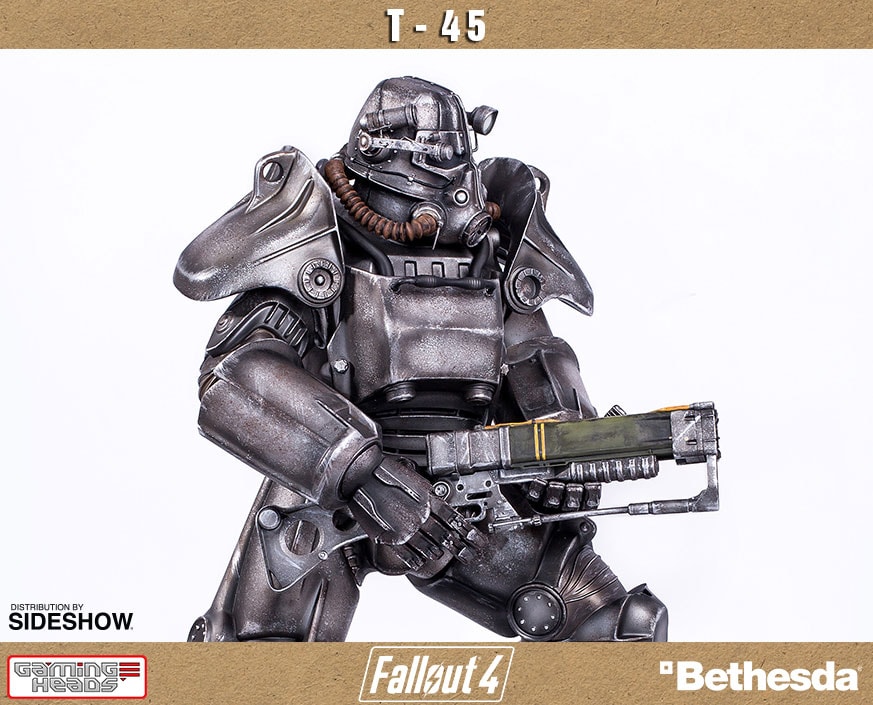 Fallout 4 T-45 Power Armor Statues - Prototype Shown View 3
