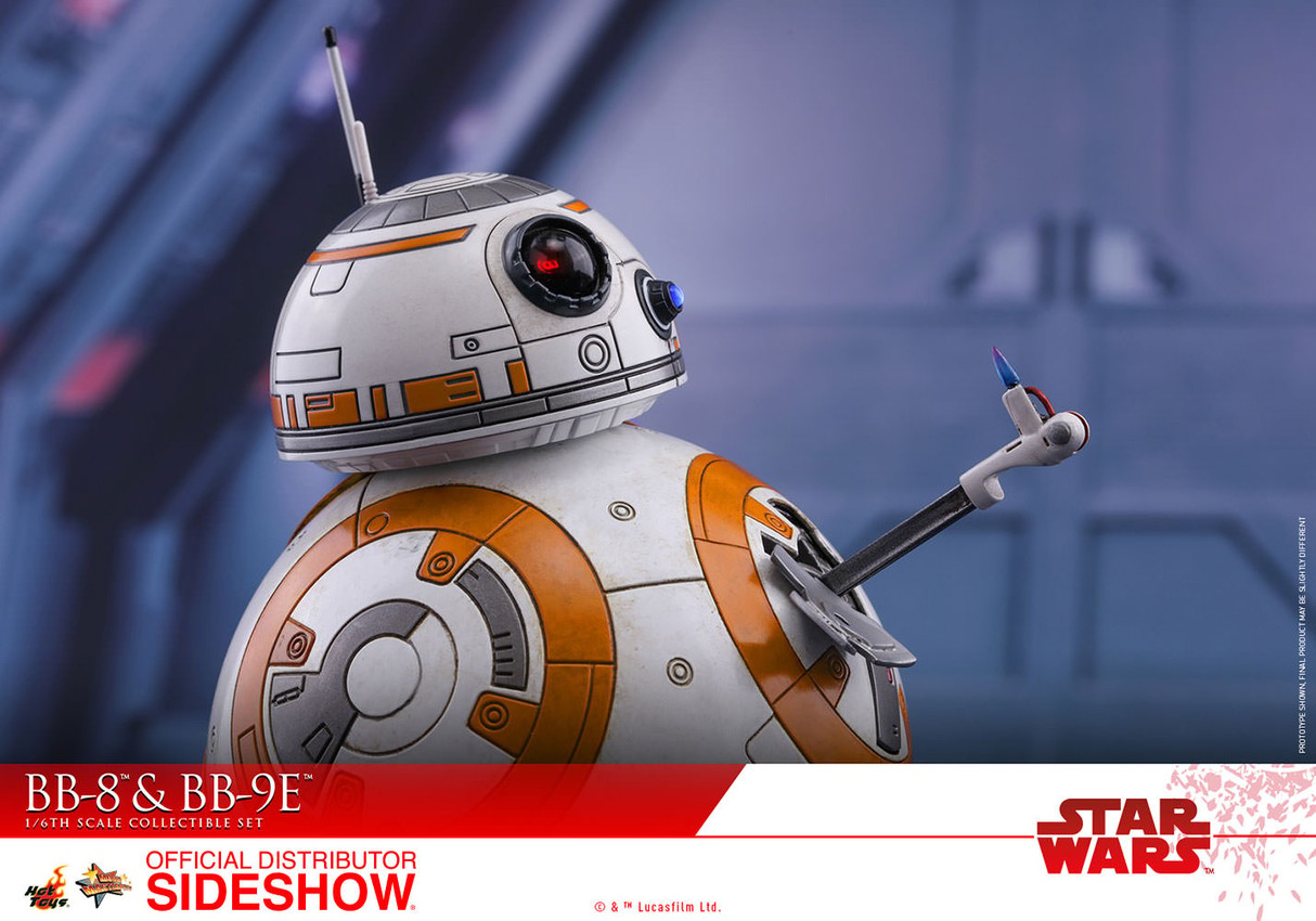 Star Wars BB-8 and BB-9E Sixth Scale Figure Set by Hot Toys
