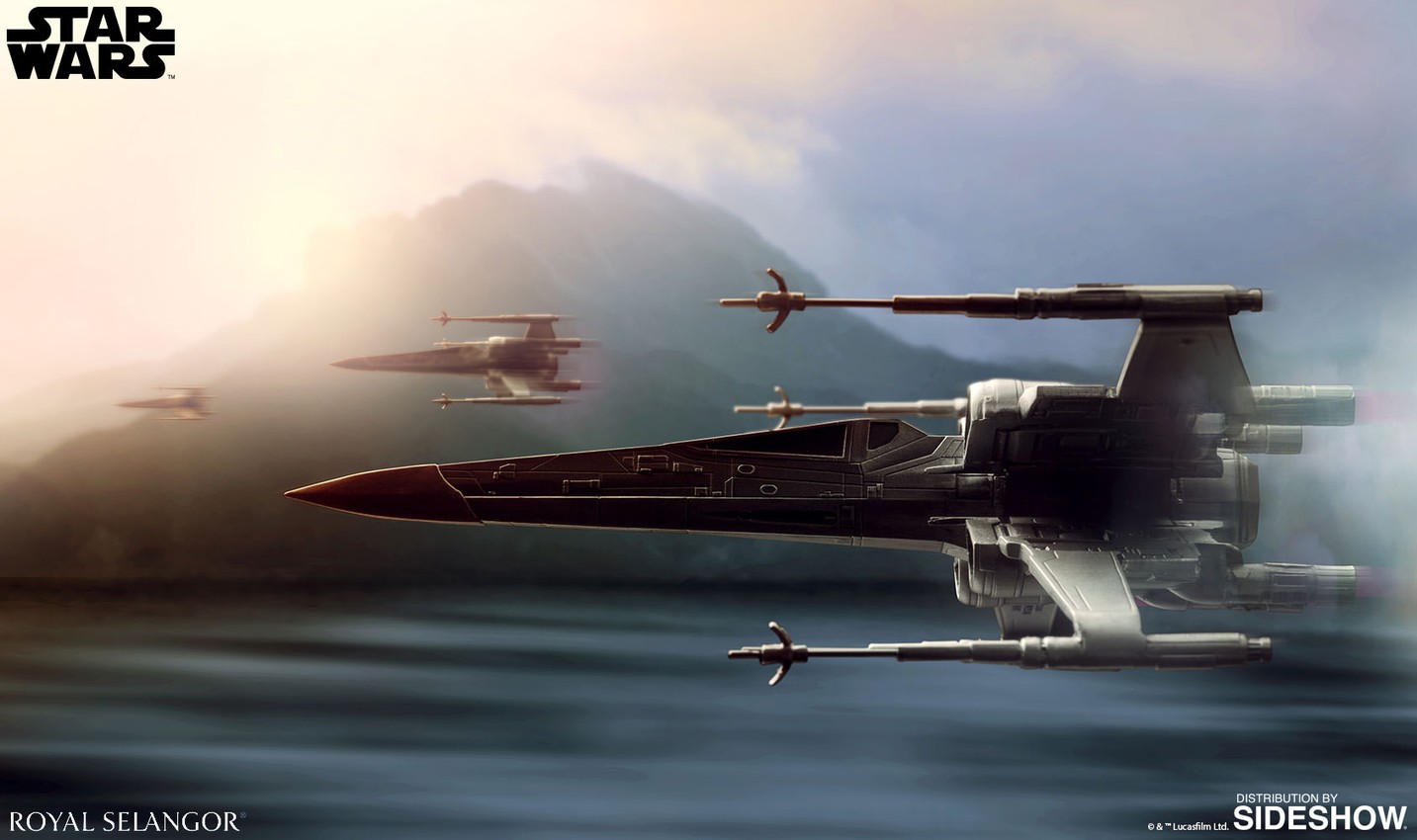 Star Wars X-Wing Starfighter Pewter Collectible by Royal Sel