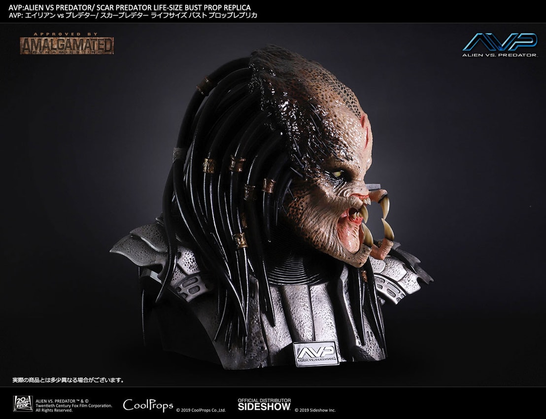 Alien VS Predator Scar Predator Life-Size Bust by CoolProps