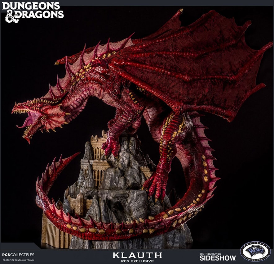 Dungeons & Dragons Klauth Red Dragon Fire Statues  Exclusive Edition  View 6