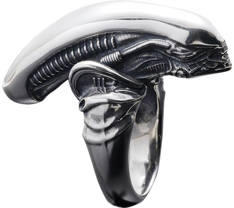 Alien Alien Big Chap Silver Ring Jewelry - Prototype Shown View 6