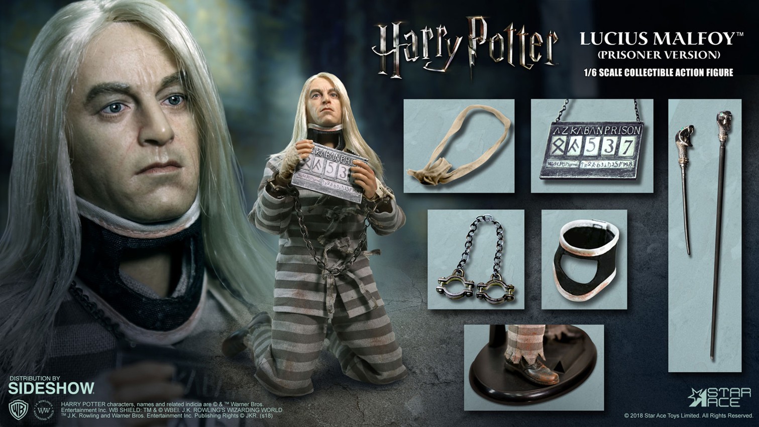 Harry Potter Lucius Malfoy Prisoner Version Sixth Scale Figure - Prototype Shown View 5