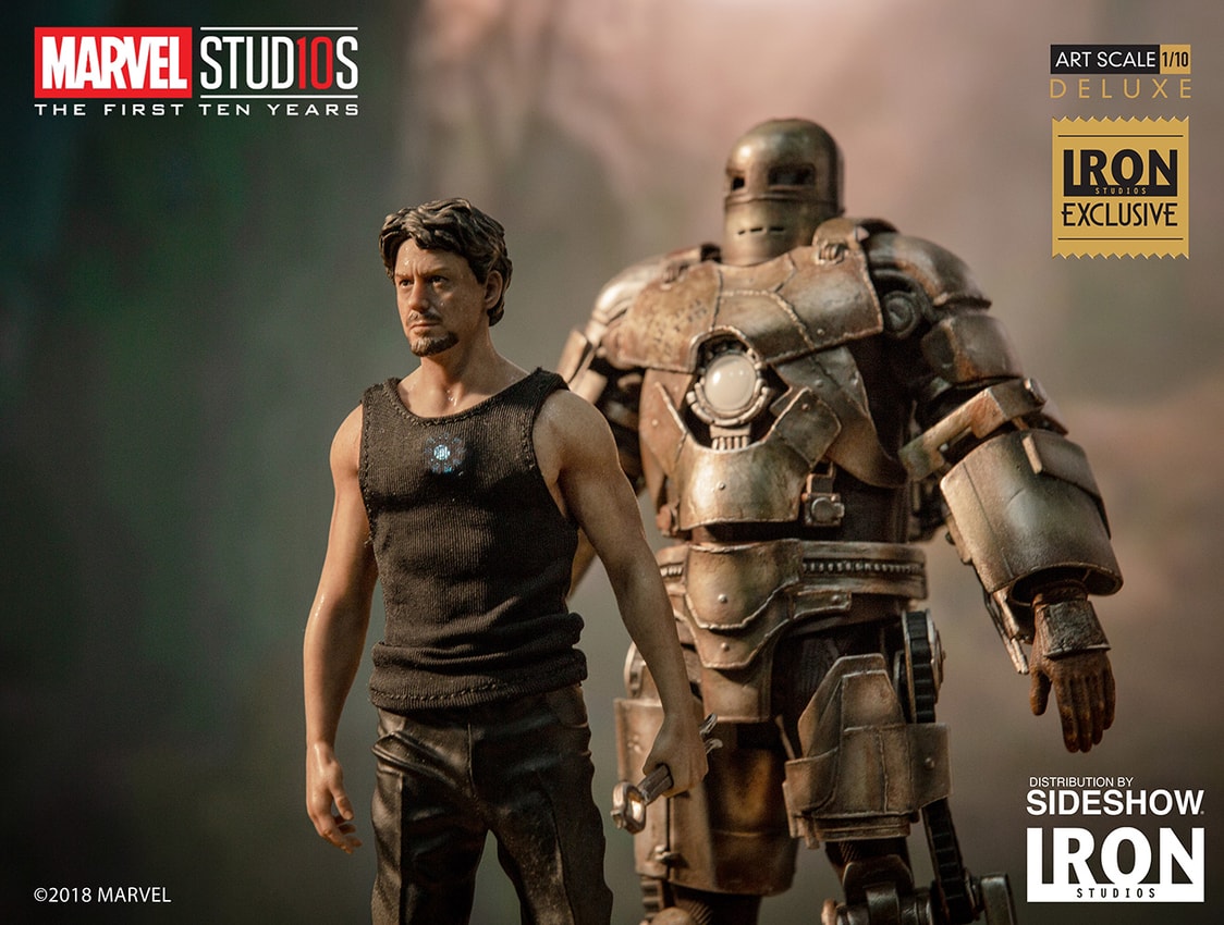 Iron Man Mark I and Tony Stark Statue | Sideshow Collectibles