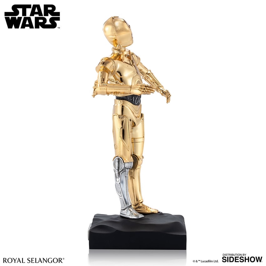 Star Wars C-3PO Figurine Pewter Collectible - Prototype Shown View 2