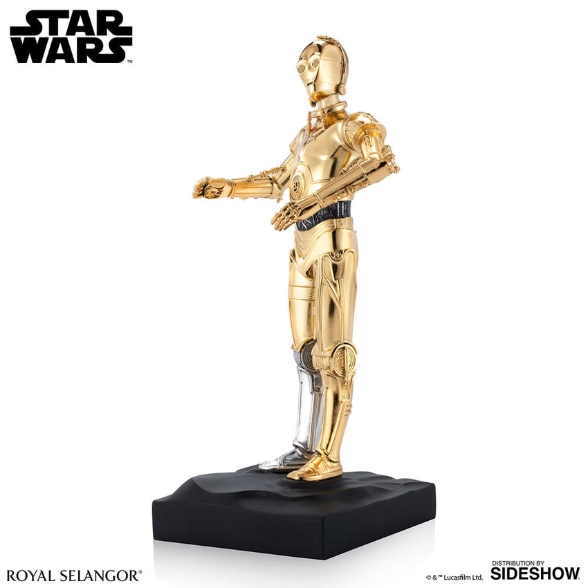 Star Wars C-3PO Figurine Pewter Collectible - Prototype Shown View 4