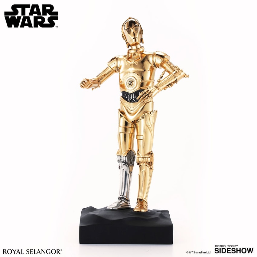Star Wars C-3PO Figurine Pewter Collectible - Prototype Shown View 5