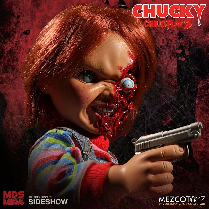 Child's Play Talking Pizza Face Chucky Collectible Figure - Prototype Shown View 1