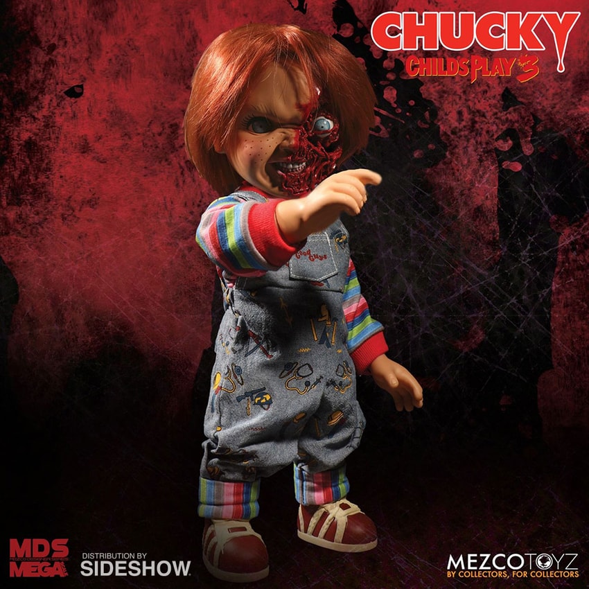Child's Play Talking Pizza Face Chucky Collectible Figure - Prototype Shown View 4