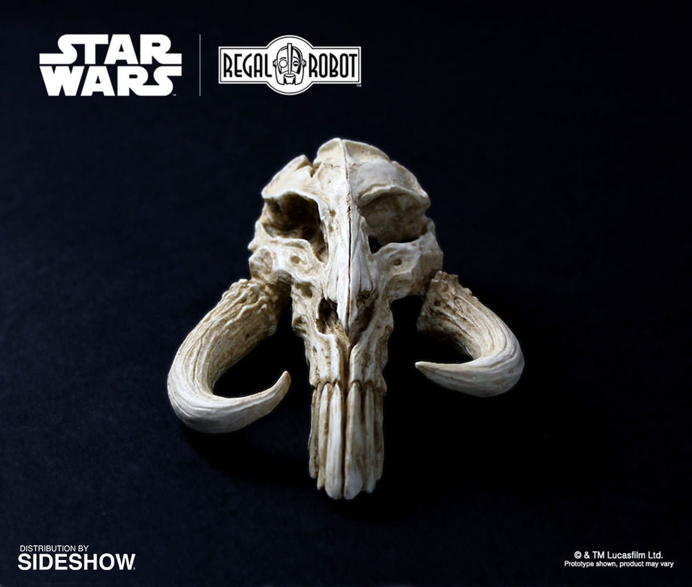 Mandalorian Skull Mini Sculpture- Prototype Shown View 4