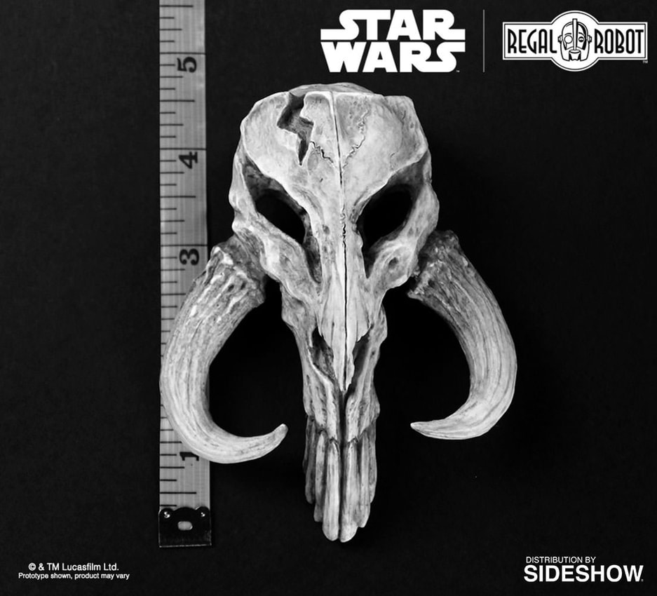 Star Wars Mandalorian Skull Mini Sculpture Statues - Prototype Shown View 6
