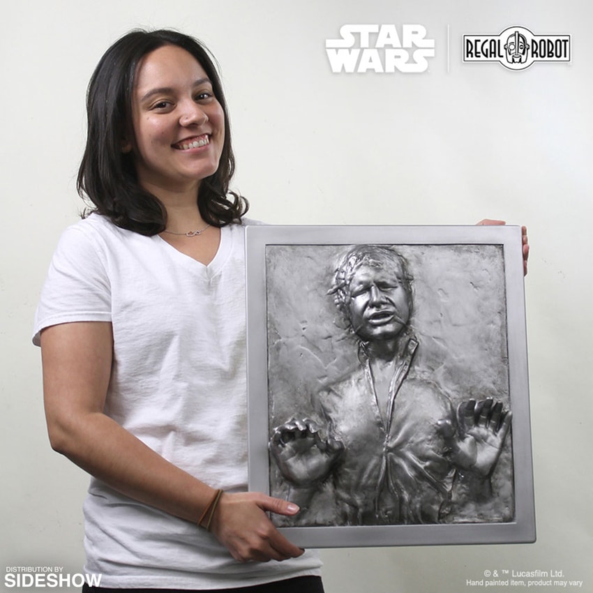 Star Wars Han Solo in Carbonite Plaque Statues - Prototype Shown View 6