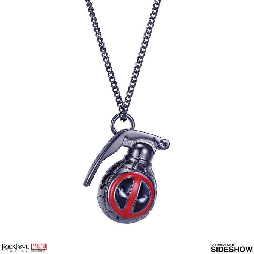 Marvel Deadpool Grenade Necklace Jewelry - Prototype Shown View 1