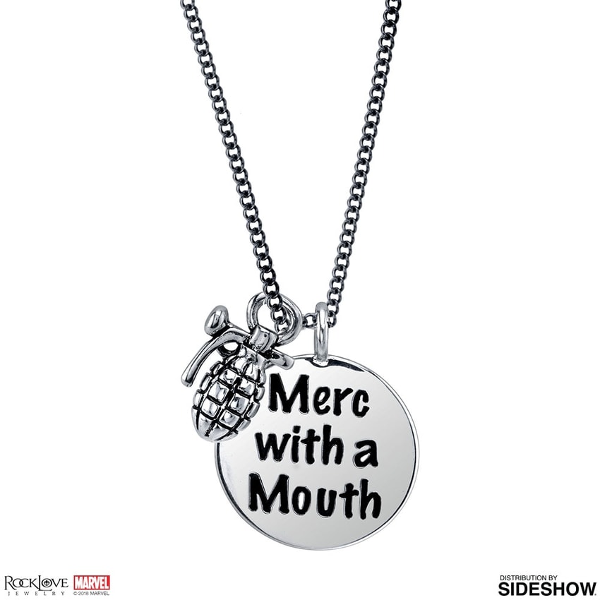 Marvel Deadpool Merc with a Mouth Necklace Jewelry - Prototype Shown View 2