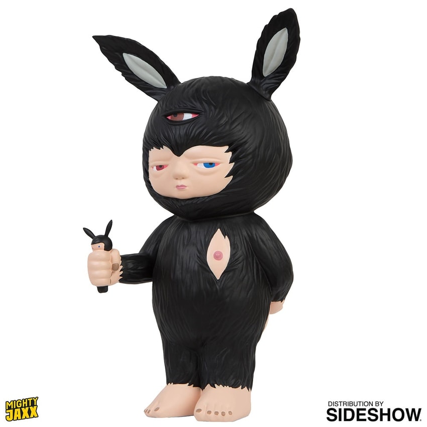 Mighty Jaxx Originals Baby Rabbit Black Polystone Statue - Prototype Shown View 6