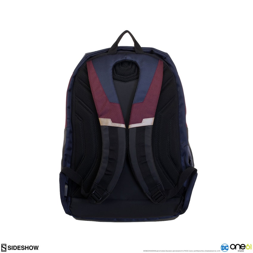 【WONDER WONDER】Tua Glossy Coated Two-Pocket Backpack Wonder Woman DC Comics Superhero Girls Backpack with