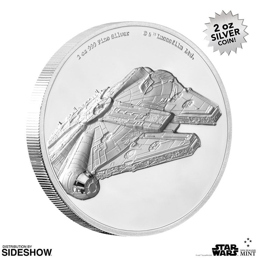 Star Wars Millennium Falcon Silver Coin Silver Collectible - Prototype Shown View 4