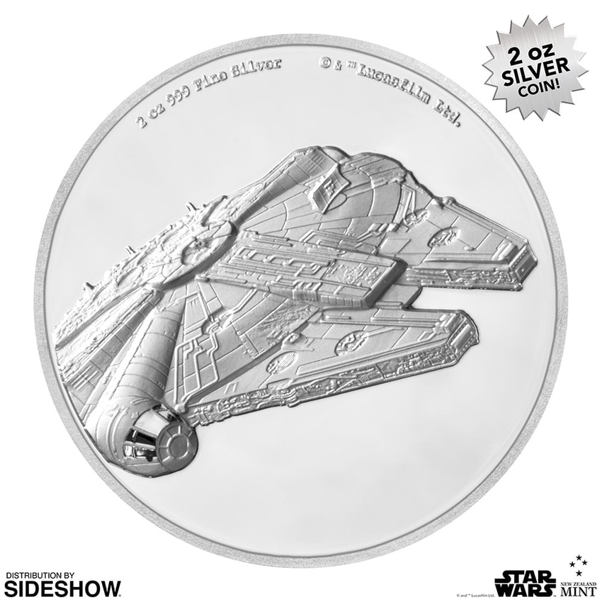 Star Wars Millennium Falcon Silver Coin Silver Collectible - Prototype Shown View 5