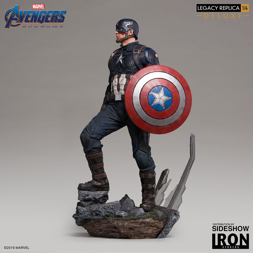 Marvel Captain America Deluxe Statue by Iron Studios Sideshow