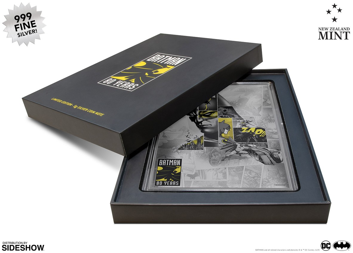 Batman 80th Anniversary 5g Silver Coin Note | Sideshow Collectibles