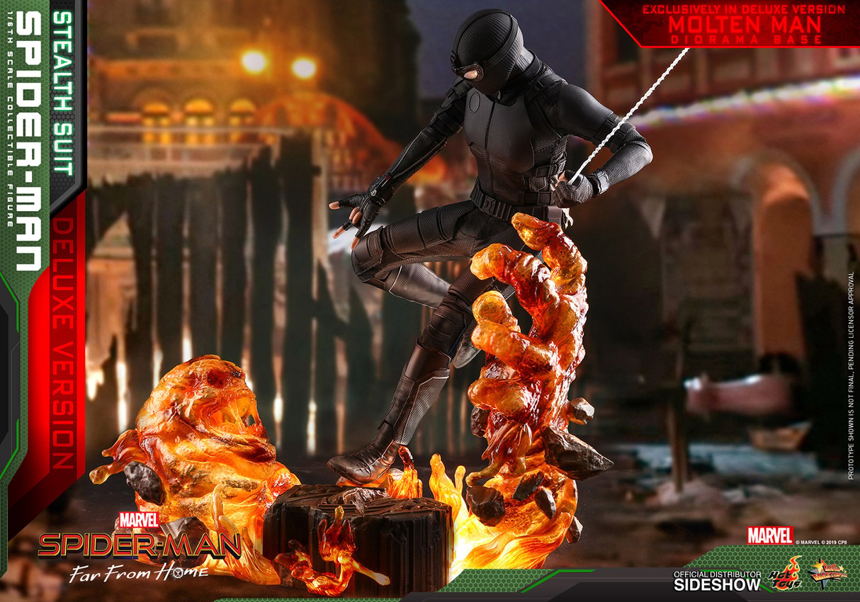 Marvel Spider-Man (Stealth Suit) Deluxe Version Sixth Scale Figure - Prototype Shown View 2