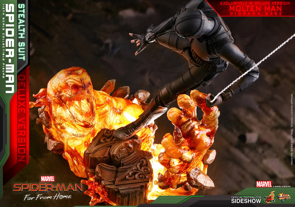 Marvel Spider-Man (Stealth Suit) Deluxe Version Sixth Scale Figure - Prototype Shown View 3
