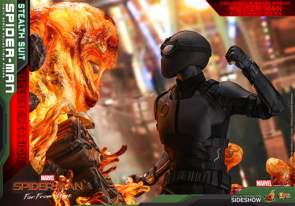Marvel Spider-Man (Stealth Suit) Deluxe Version Sixth Scale Figure - Prototype Shown View 4