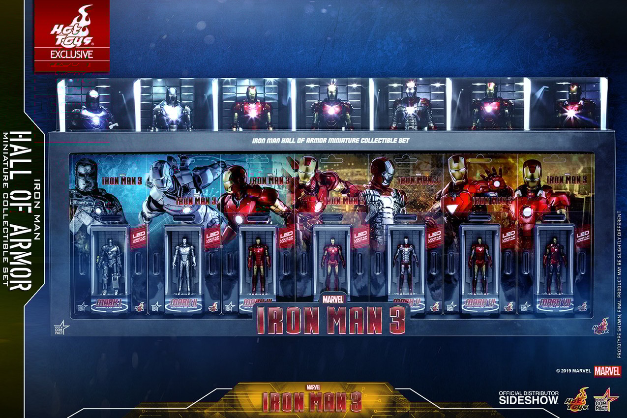 Iron Man Hall of Armor Miniature Collectible Set Sideshow
