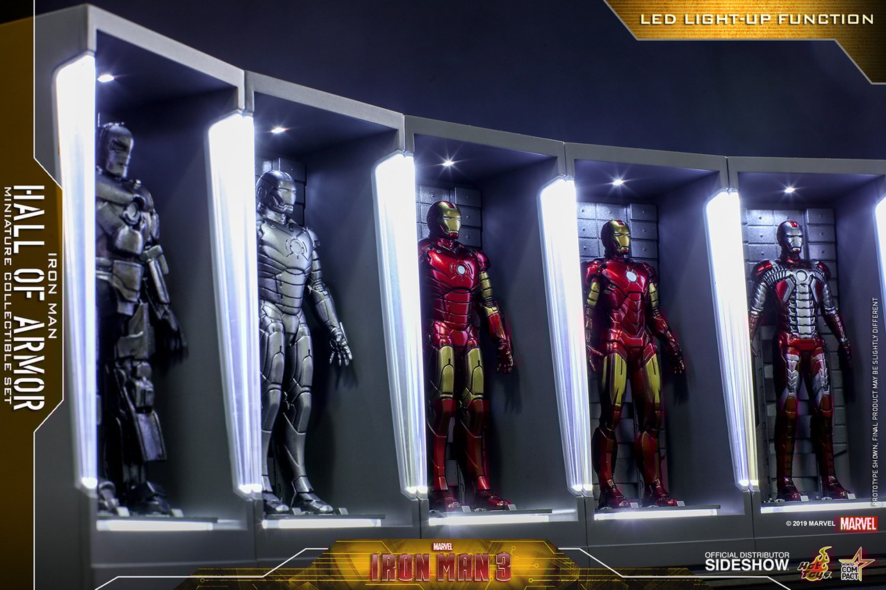 Iron Man Hall of Armor Miniature Collectible Set Sideshow