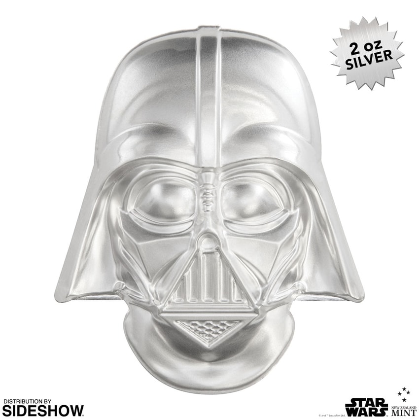 Star Wars Darth Vader Helmet Coin Silver Collectible - Prototype Shown View 1