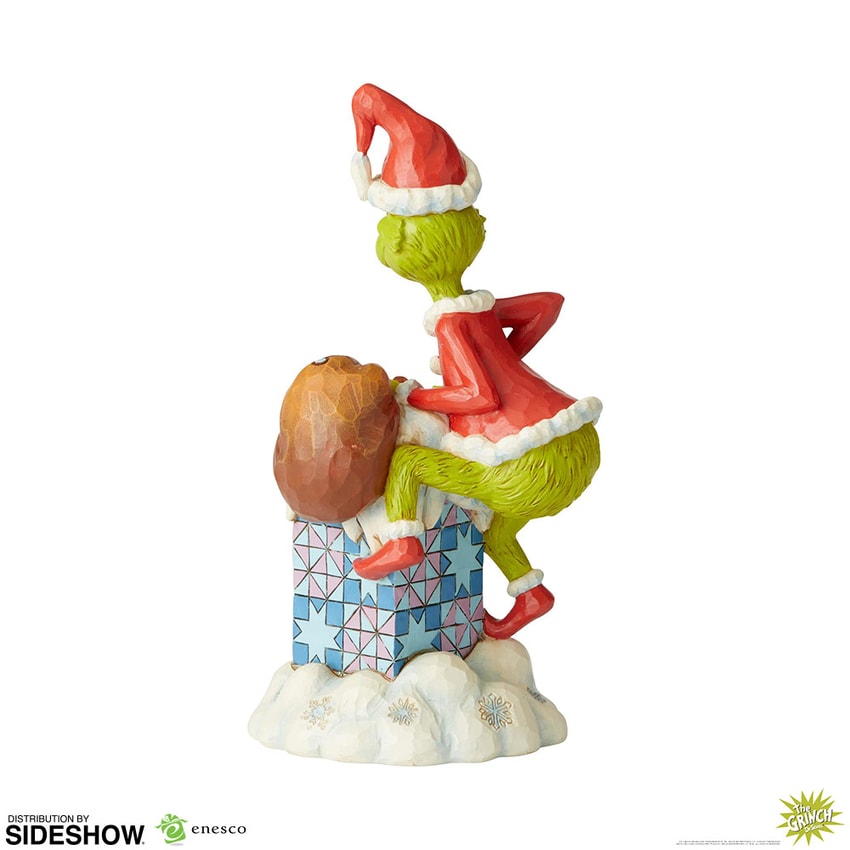Dr. Seuss Grinch Climbing in the Chimney Figurine - Prototype Shown View 3
