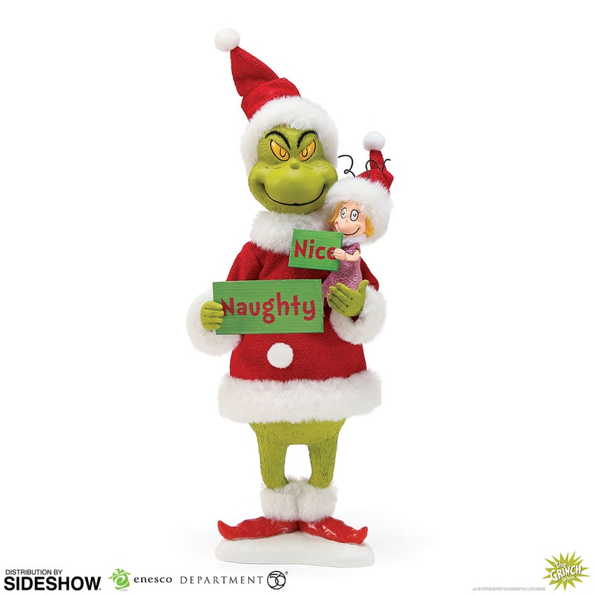Dr. Seuss Grinch Naughty or Nice Figurine - Prototype Shown View 1