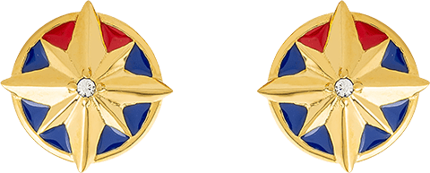 Marvel Captain Marvel Star Stud Earrings Jewelry - Prototype Shown View 5