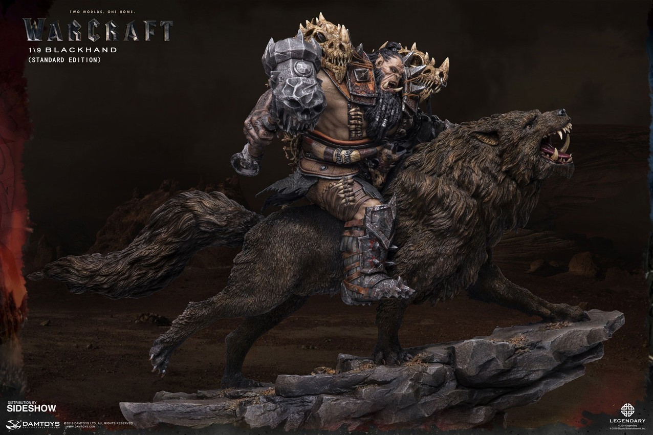 Warcraft Blackhand Riding Wolf (Standard Version) Statues - Prototype Shown View 1