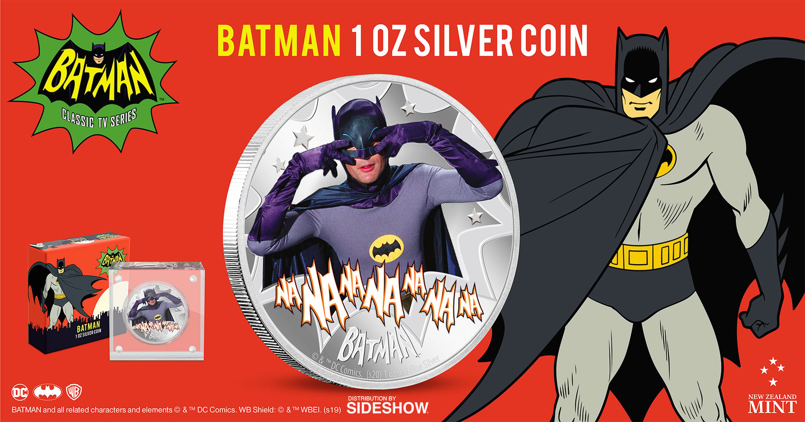 Batman Silver Coin 1oz Silver Coin by New Zealand Mint | Sideshow