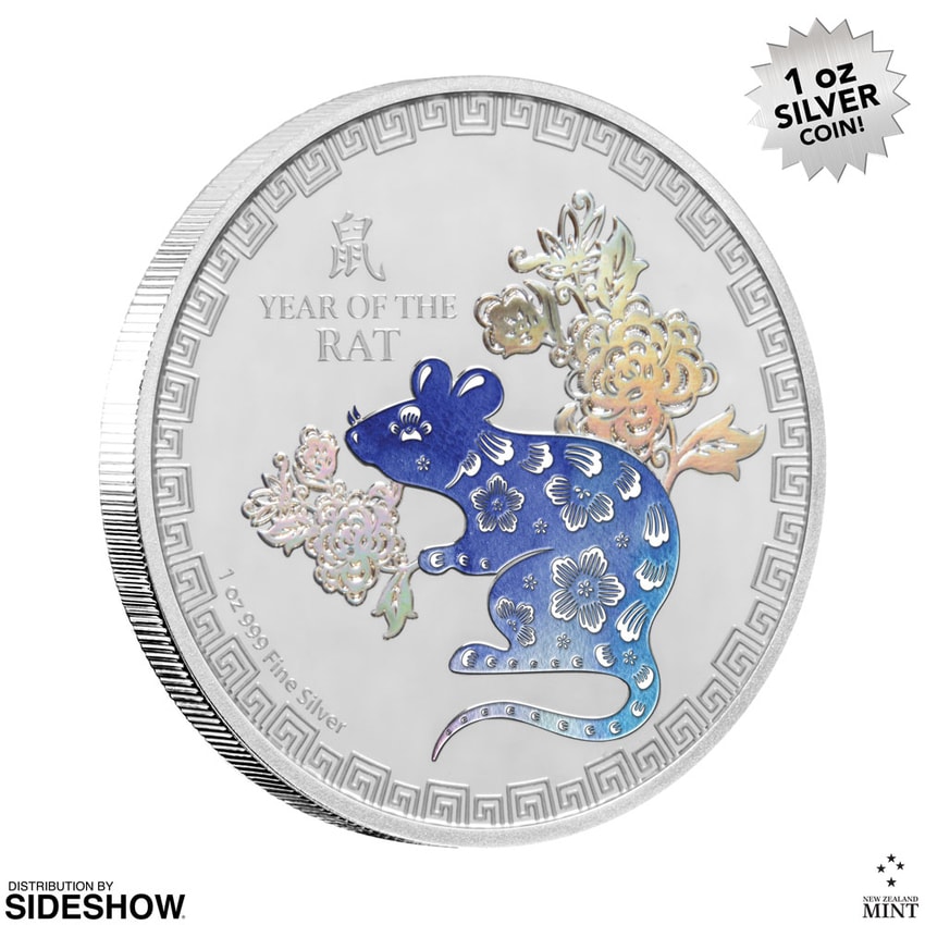 2020 Year of the Rat 1oz Silver Coin by New Zealand Mint
