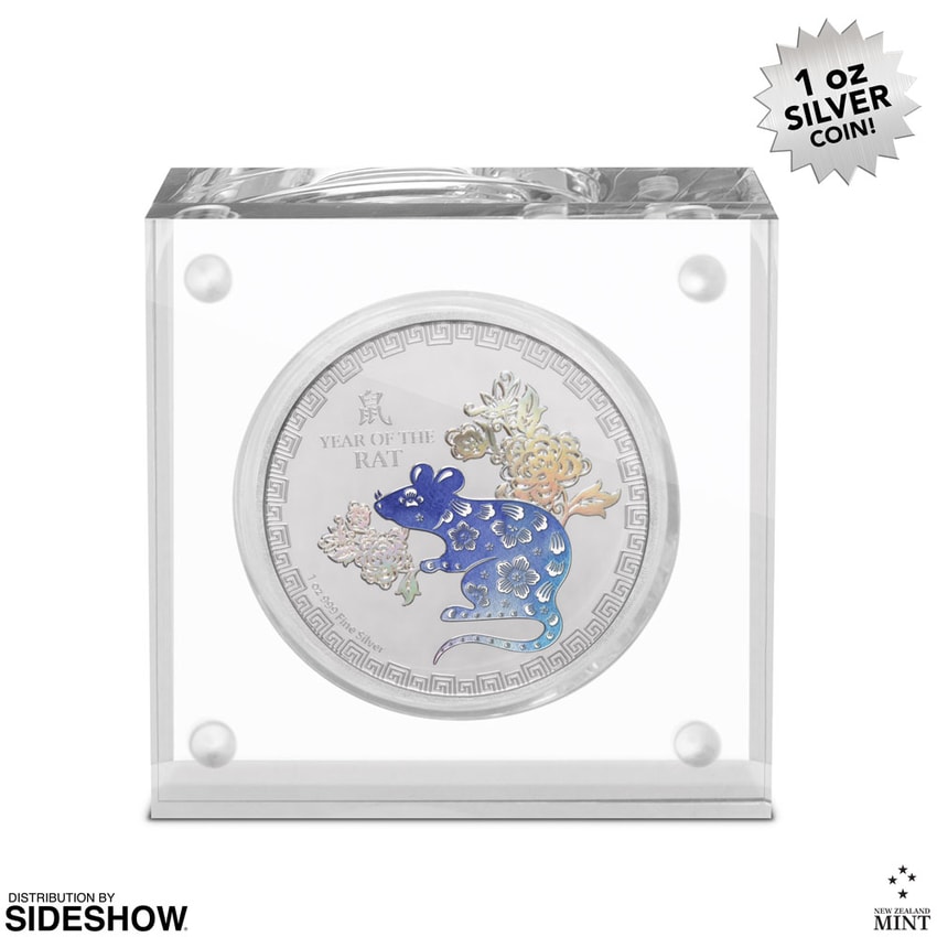 1oz銀貨 Year of the Rat 1ドル 　干支　鼠 2020 Year of the Rat 1oz Silver Coin by New Zealand Mint