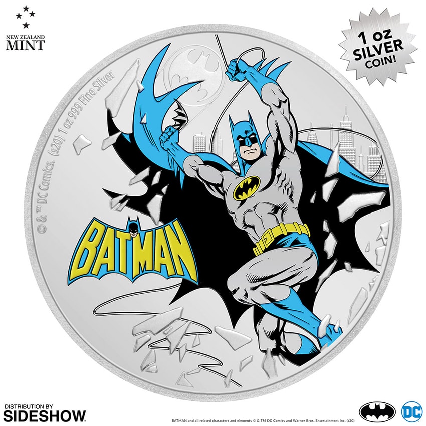 希少！DC バットマン 1オンス純銀 2020年発行 DC Comics 2020 JLA Batman 1oz Silver Coin by New Zealand Mint