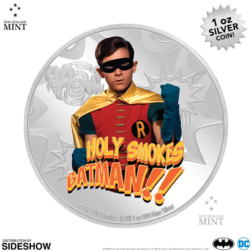 DC Comics Batman 66 Robin 1oz Silver Coin by New Zealand Mint