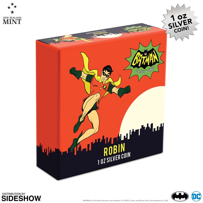 DC Comics Batman 66 Robin 1oz Silver Coin by New Zealand Mint
