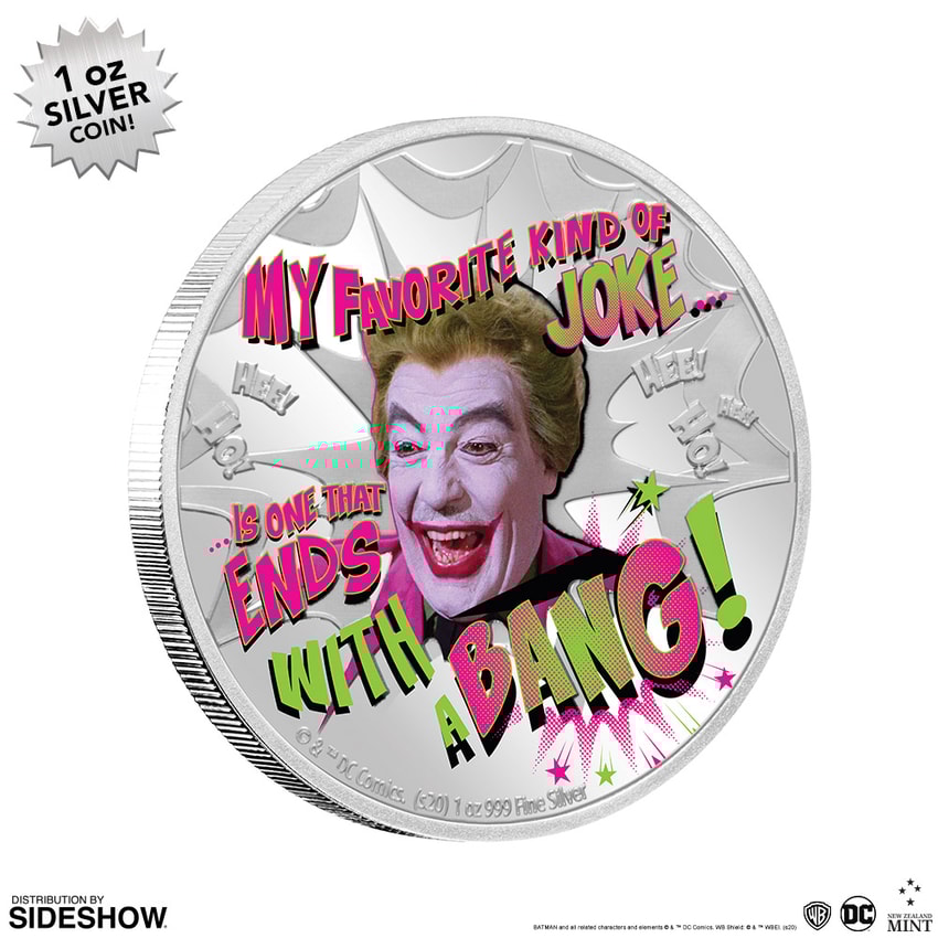 DC Comics Batman 66 The Joker 1oz Silver Coin by New Zealand