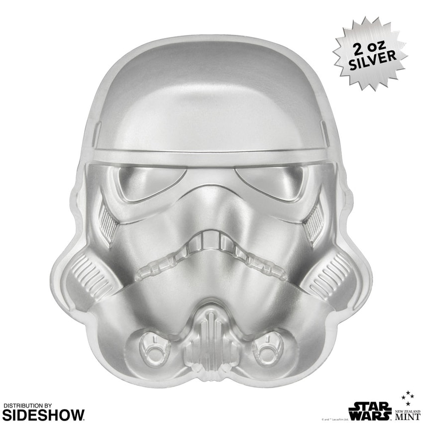 Stormtrooper Helmet Silver Coin- Prototype Shown View 1
