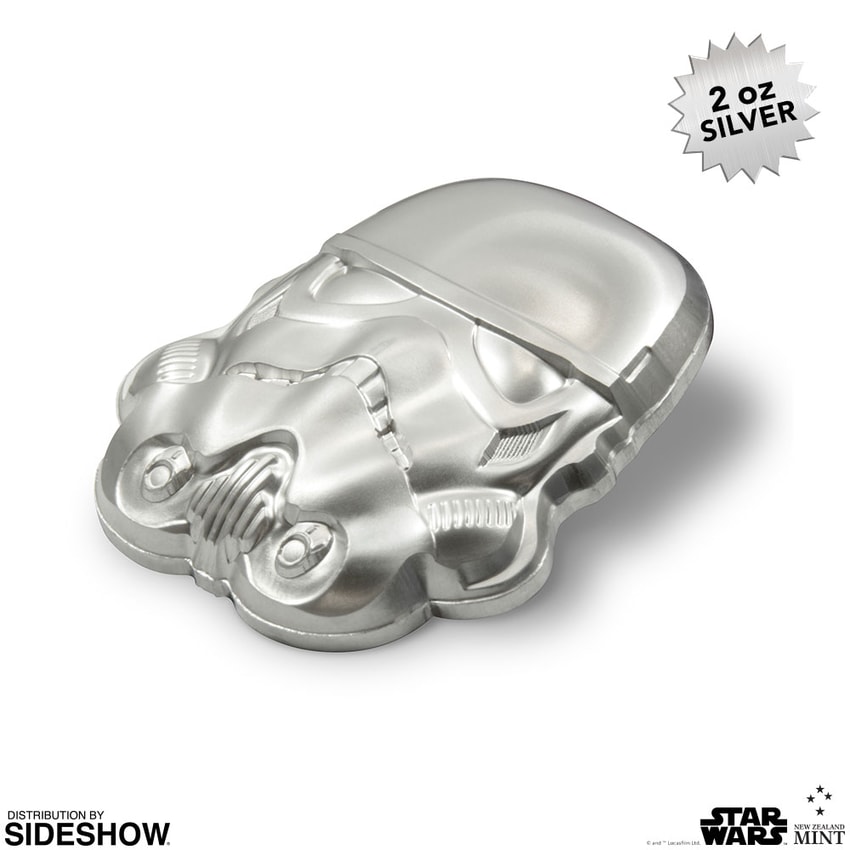 Stormtrooper Helmet Silver Coin- Prototype Shown View 3