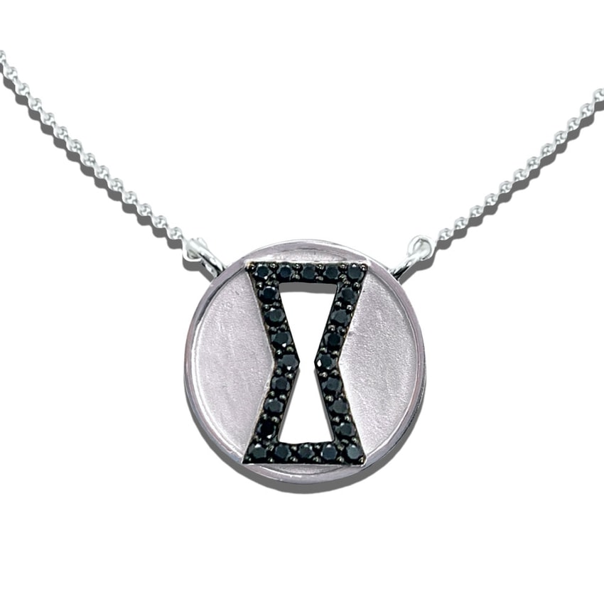 Marvel Black Widow Black Diamond Necklace Jewelry - Prototype Shown View 1