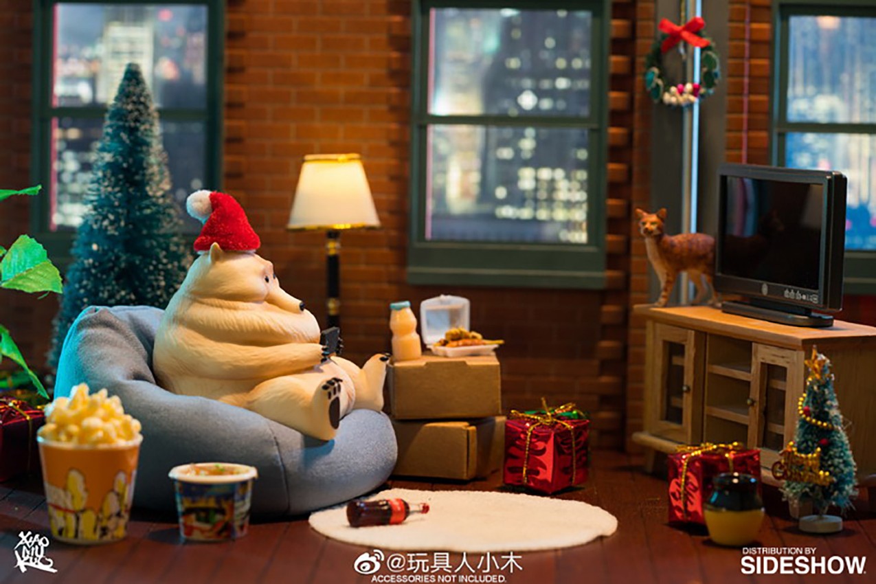 Lazy Family Polar Bear Figurine - Prototype Shown View 3