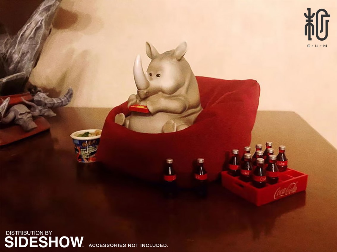 Lazy Family Rhino Figurine - Prototype Shown View 1