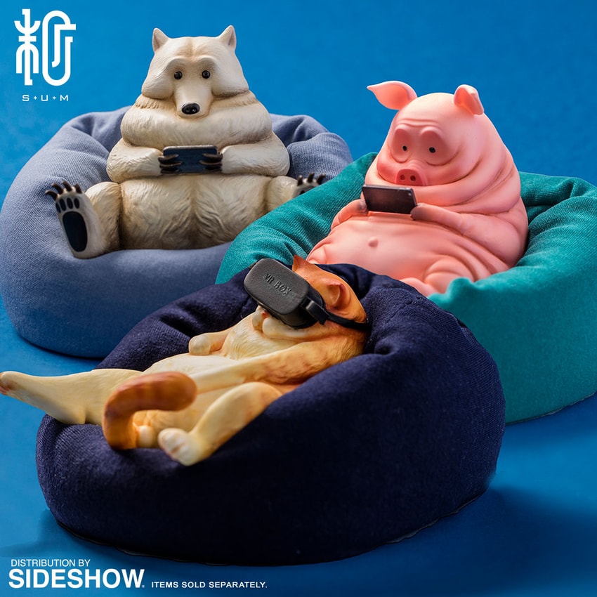 Lazy Family Orange Cat Figurine - Prototype Shown View 2