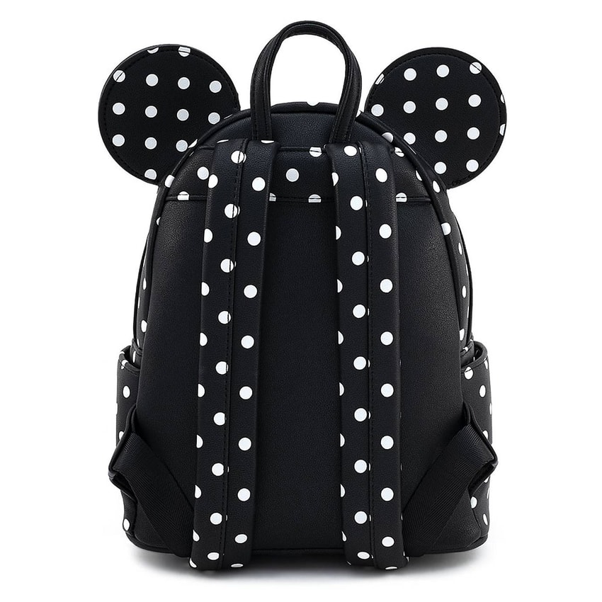 Bags, Black Polka Dots Mini Backpack Organizer
